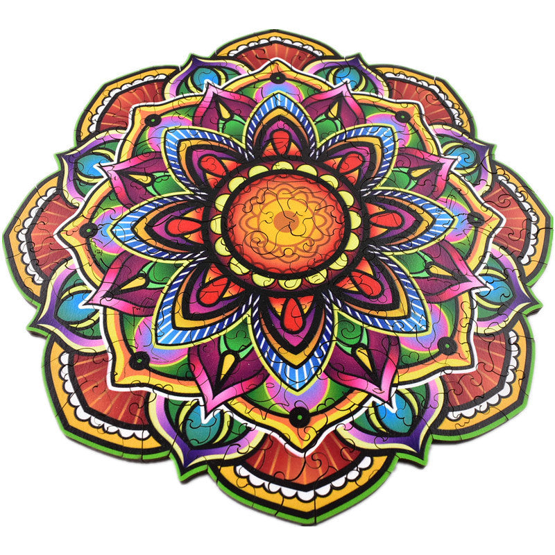 Mandala Irregular Wooden Puzzle