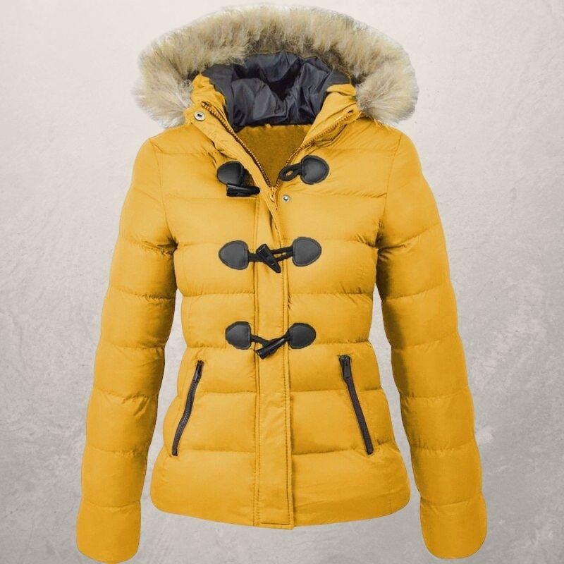 Short hooded warm jacket