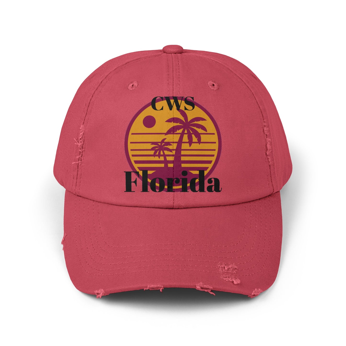 CWS Florida Unisex Distressed Cap By Cozy Winter Store (ships within USA only)