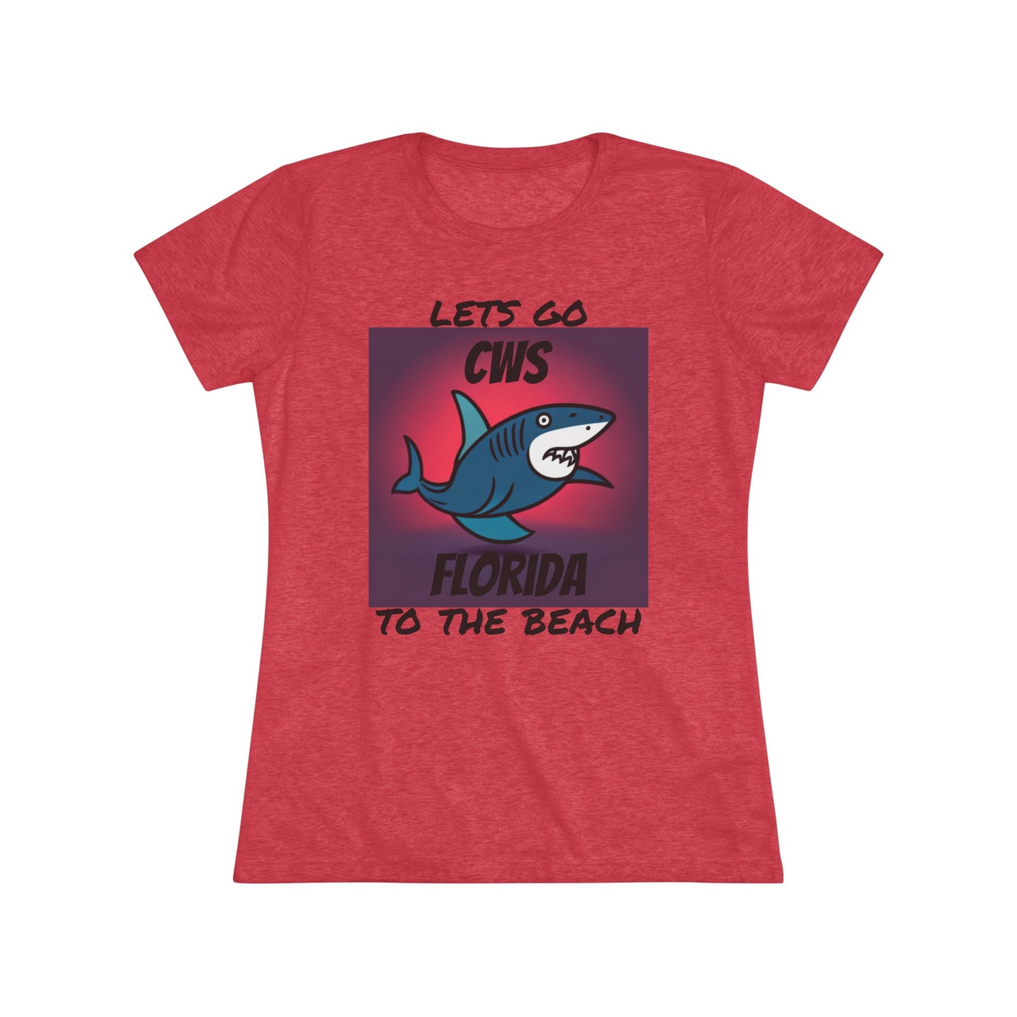 CWS Florida Funny Shark Triblend-T-Shirt für Damen von Cozy Winter Store (Versand nur innerhalb der USA)