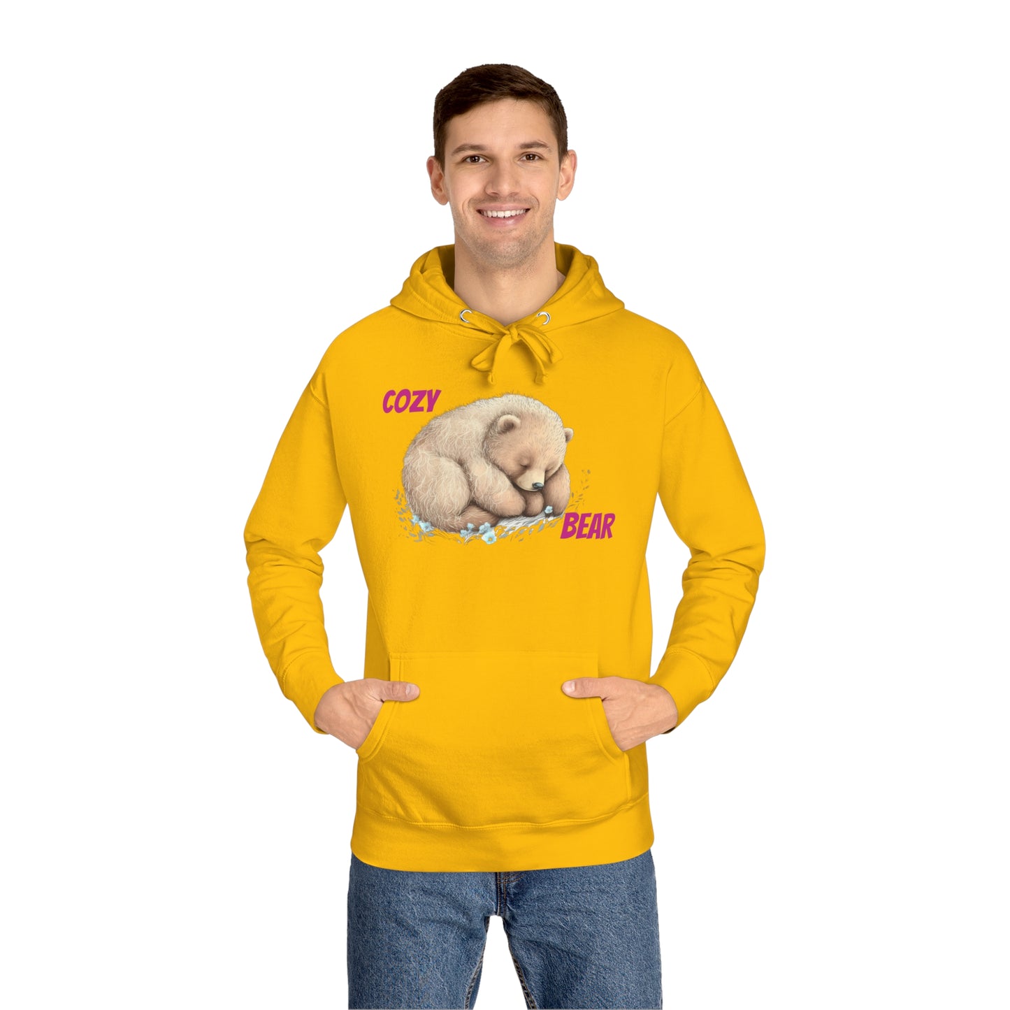 CWS Cozy Bear Unisex Fleece Hoodie By Cozy Winter Store