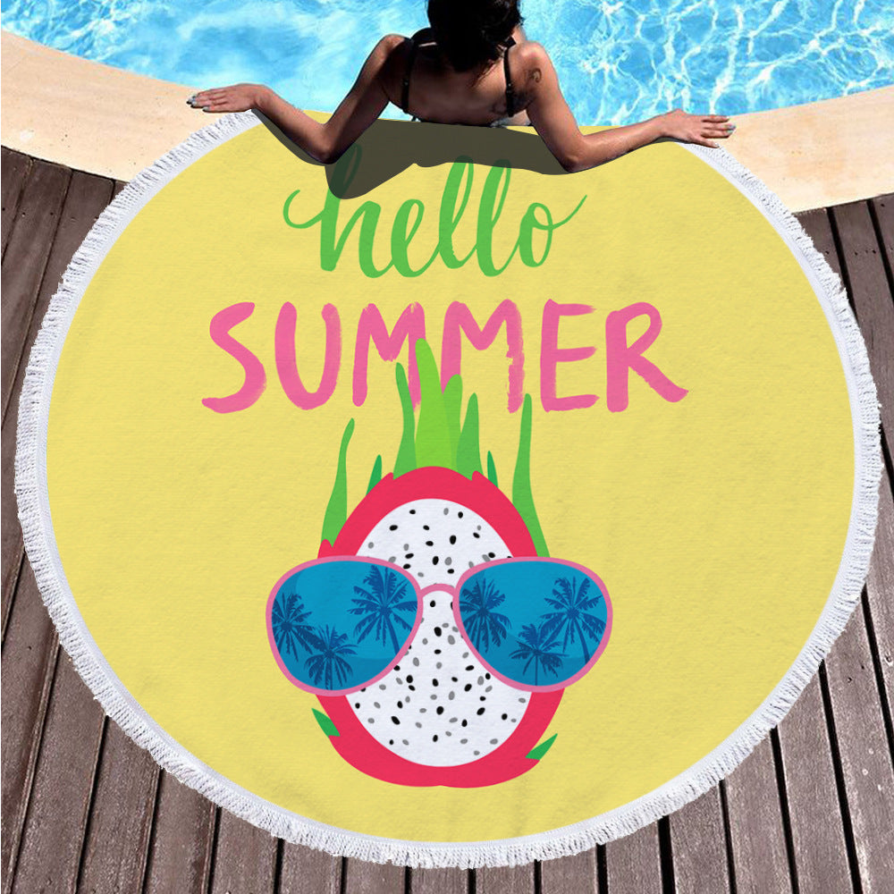 Digital printing round beach towel