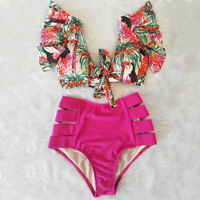 High waist bikini sexy 2-piece set