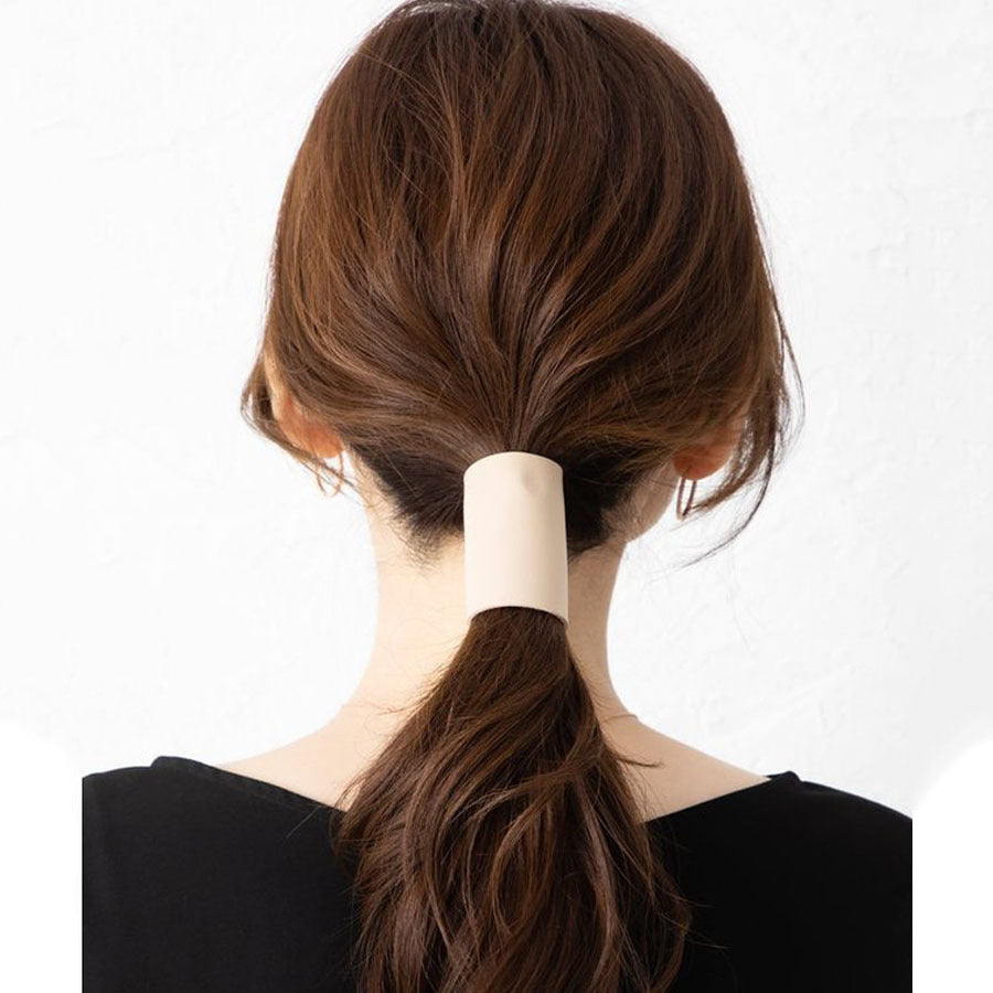 PU Leather Headband Gel Women Ponytail Clip Decoration Hair Accessories