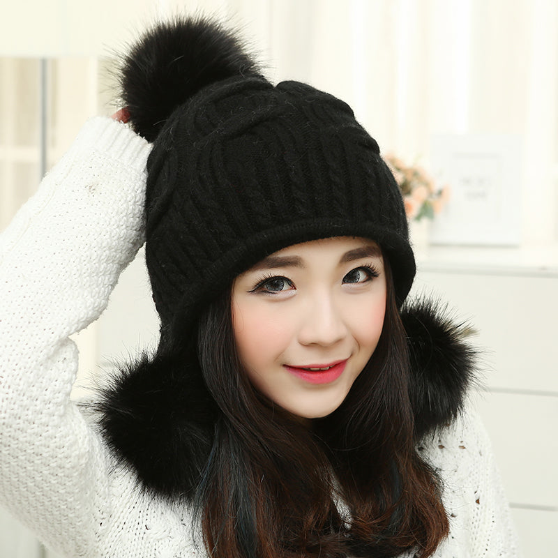 Winter Double Layer Thickening Warm Fashionable Foreign Style Winter Hat