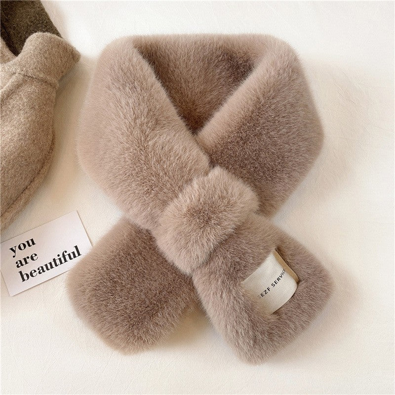 Winter Thicken Thermal Rabbit Fur Fake Collar Scarf