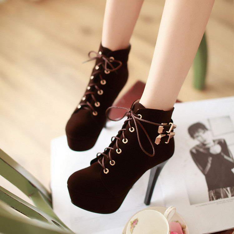 High heel booties