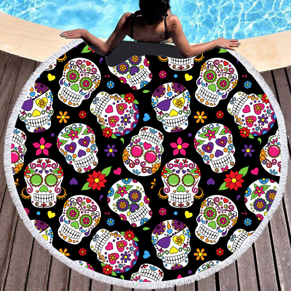 Fiber round beach towel