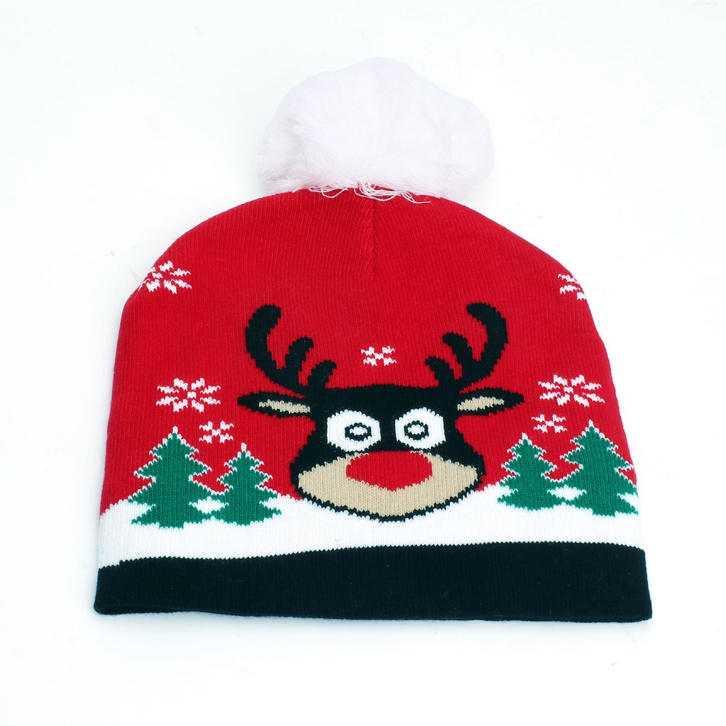 Autumn And Winter Christmas Deer Hot Snowflake Moose Knitted Hats Female