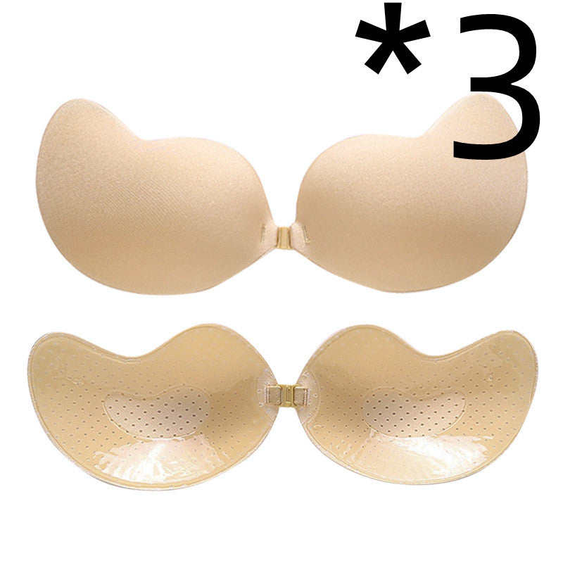 Unsichtbarer Push-Up-BH, rückenfreier, trägerloser BH, nahtloser Frontverschluss, Bralette-Unterwäsche