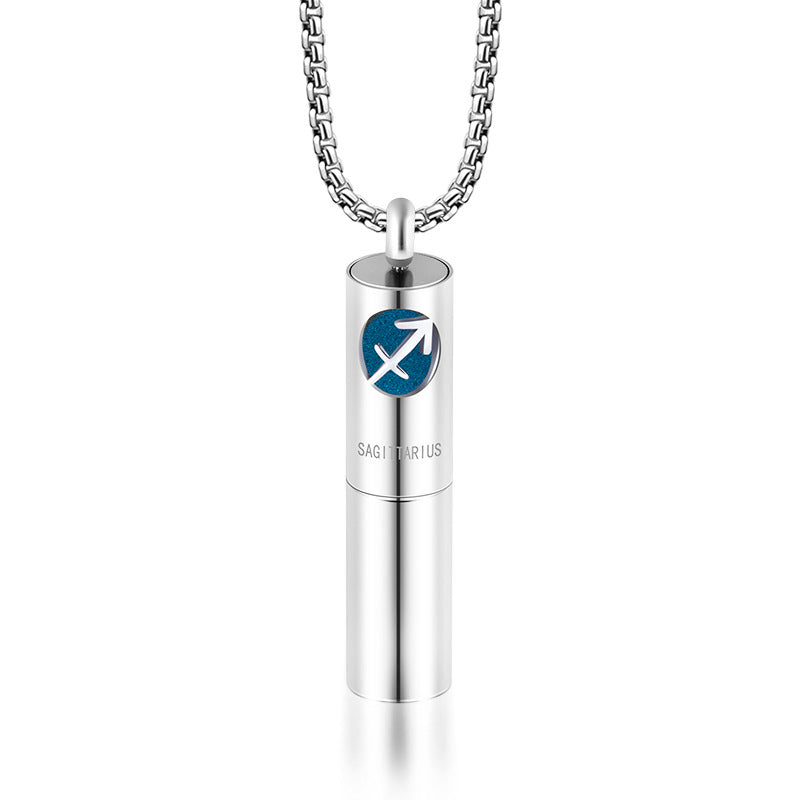 Essence Elysium: Stainless Steel Aromatherapy Pendant Perfume Necklace.