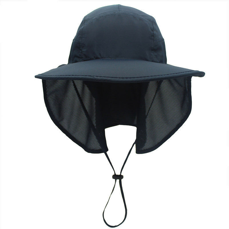 Wide-brimmed Sunhat For Men And Women In Summer Polyester Quick-drying Hat Mountain Fishing Bucket Hats With Neck Guard