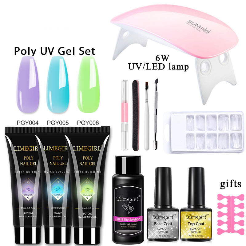 Nail Extension Gel Set Crystal UV Phototherapy