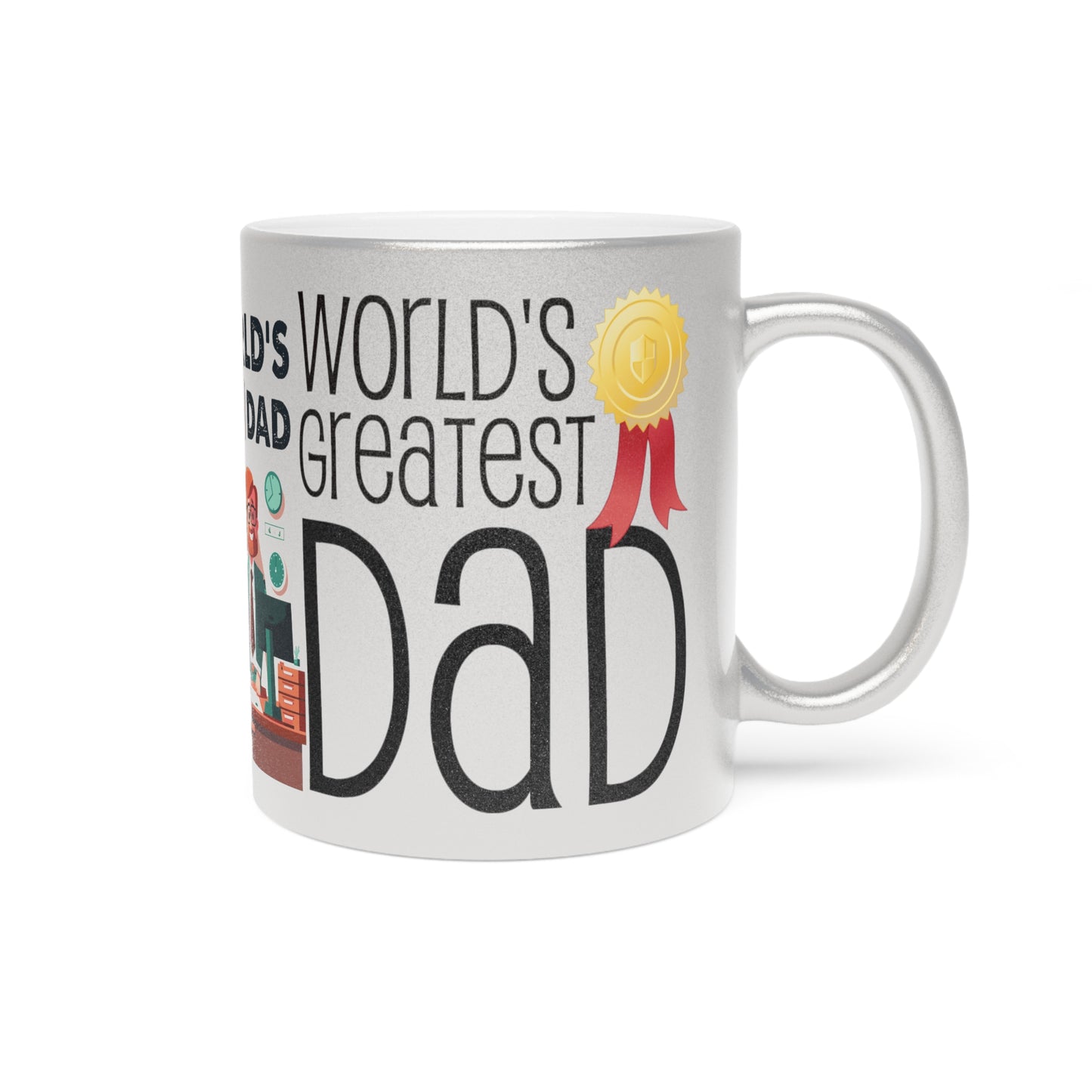 CWS Celebrations Fathers Day Metallic Mug (Silver\Gold)