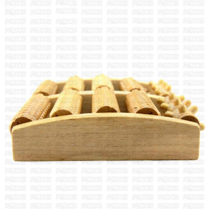 Neu Dual Holz Fuß Massager Roller Lindert Plantarfasziitis Ferse Bogen Schmerzen Stress Relief