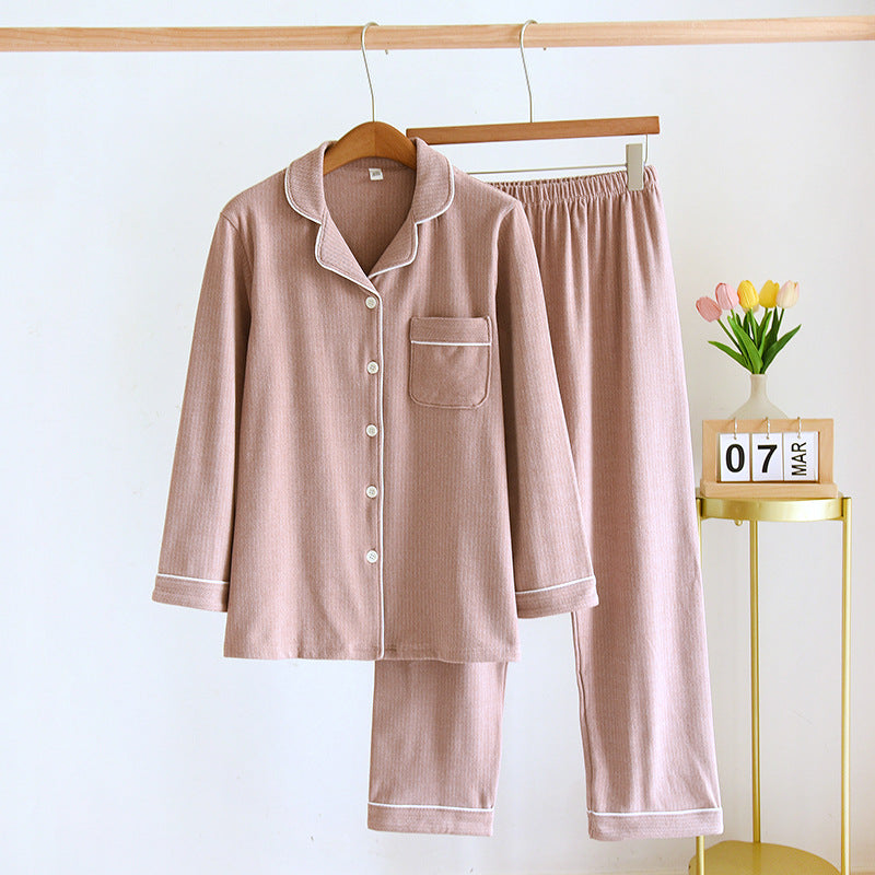 WinterCozies: Thickened sanded fabric pajamas for warm cardigan comfort in autumn and winter.