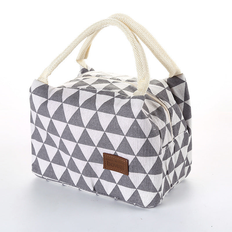 Pattern Cooler Portable Insulated Canvas Lunch Bag