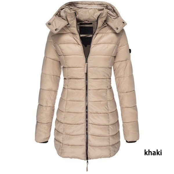 Chic Warmth: Lady's cozy and stylish winter coat.