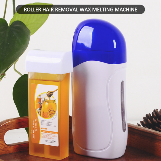 ProWax: Portable handheld hair removal machine with roll-on wax heater for professional use.