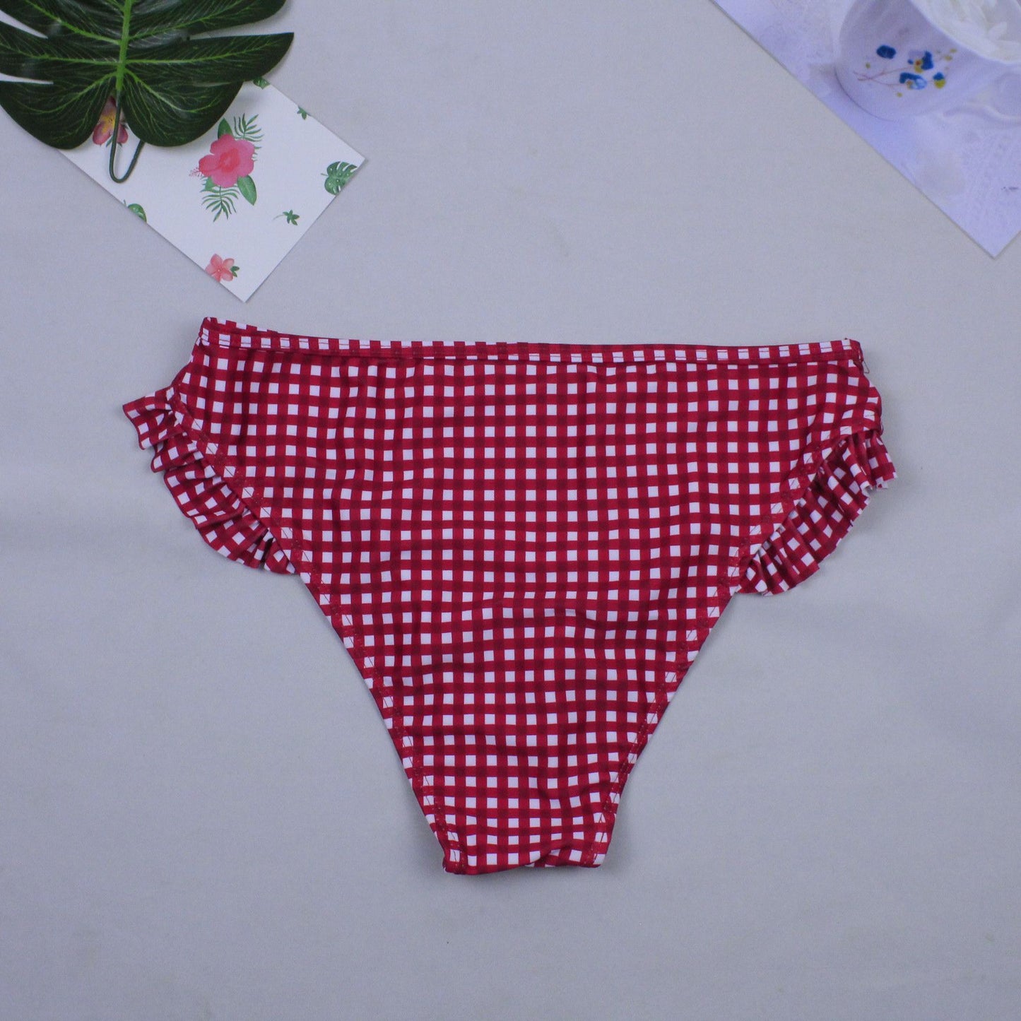 Sexy Plaid Bikini Red Green Plaid Bathing Suits