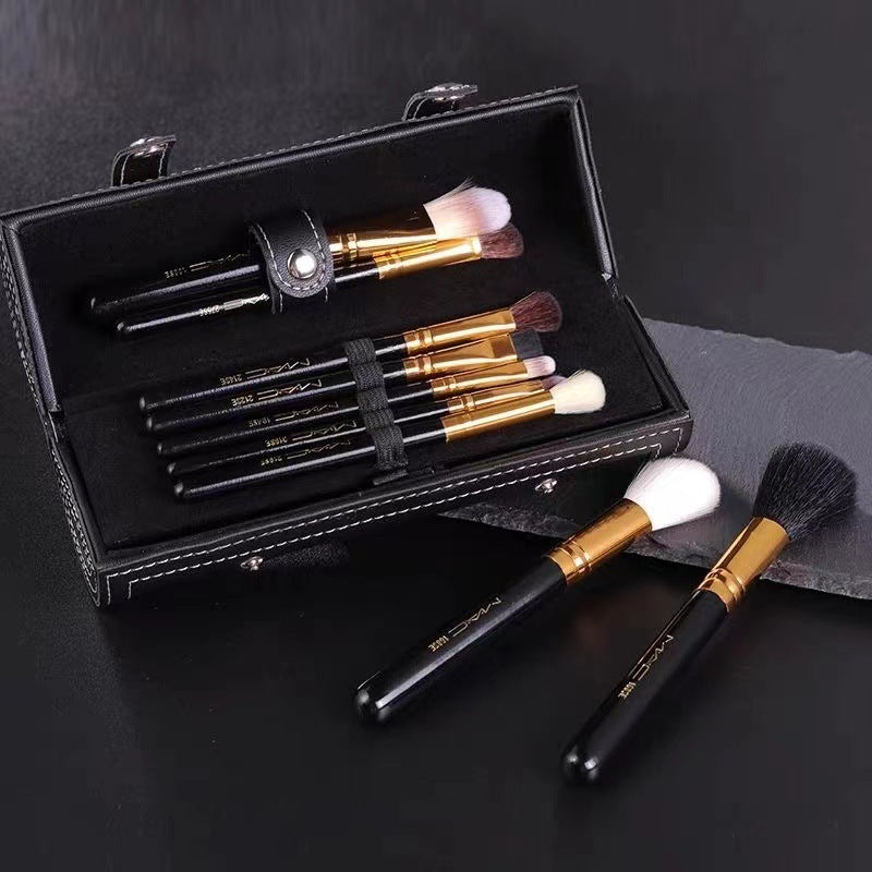 9 zylindrische Make-up-Pinsel-Set aus Wolle