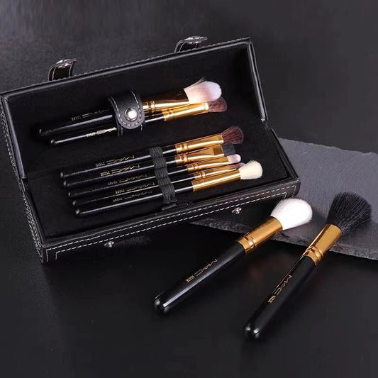 9 zylindrische Make-up-Pinsel-Set aus Wolle