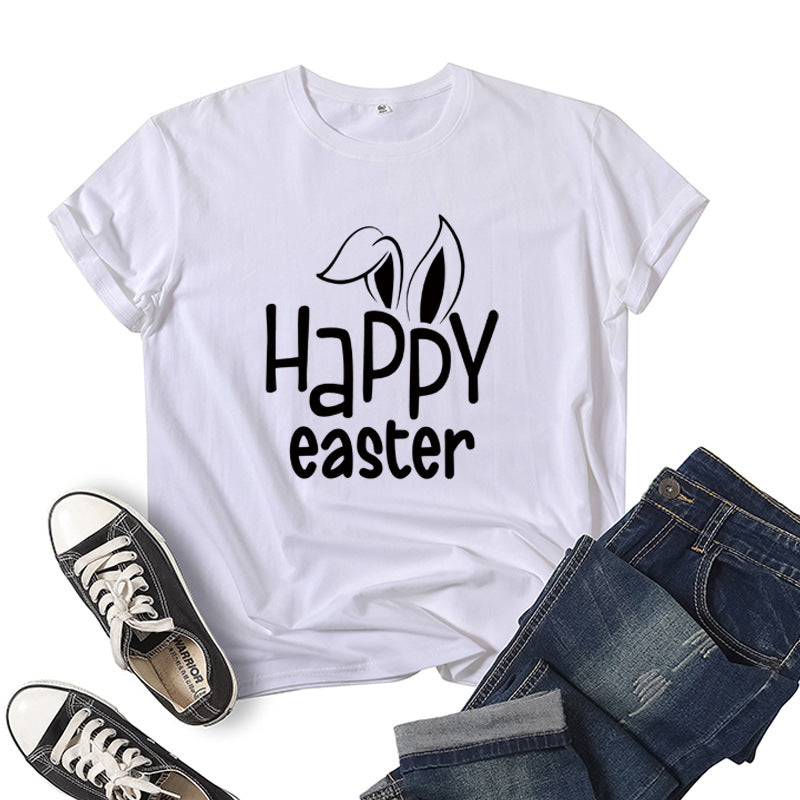 Oberteil mit „Happy Easter“-Print für Damen