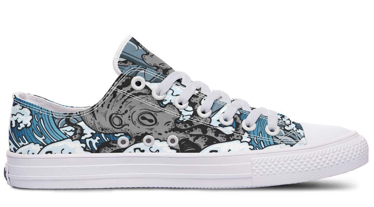 UrbanKicks Clouds Trendy Printed Low-Top Canvas Shoes for Couples