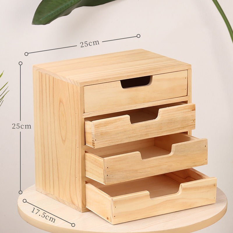 Vintage Wooden Multifunctional Drawer Storage Box