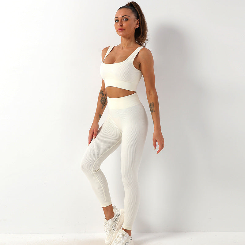 2-teiliges Set mit nahtlosem Yoga-BH und Po-Lifting-Leggings mit hoher Taille für Frauen, Sport-Fitness-Yogahosen, Sportbekleidung, Outfits, Kleidung