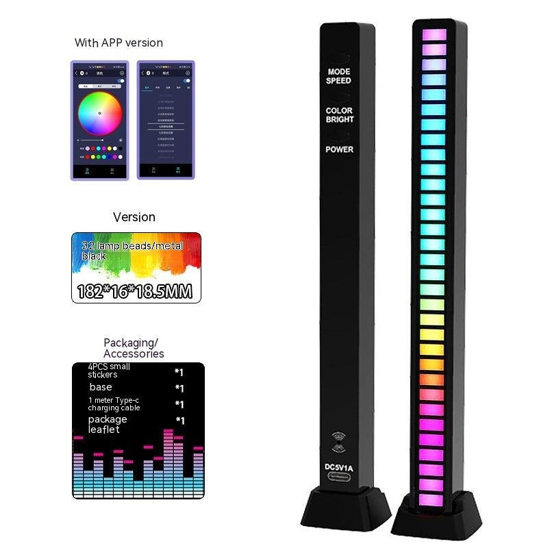 Led Sound Control Licht Bar RGB Umgebungs Pickup Rhythmus Lampe Musik USB Einstellbare Automotivo Streifen Für Autos Familie Party