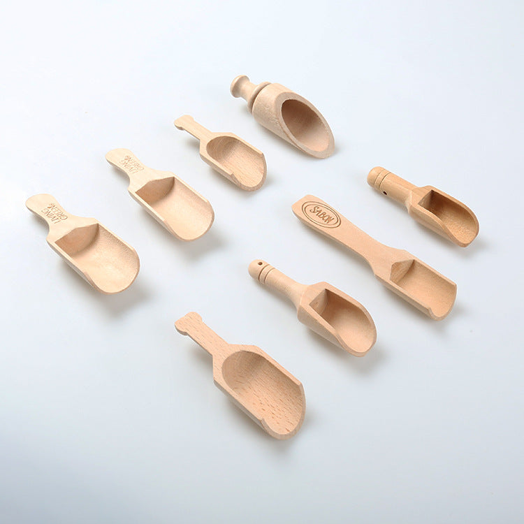 Japanese-inspired Small Wooden Spoon for Tea and Milk Powder - Crafted for Creative Use