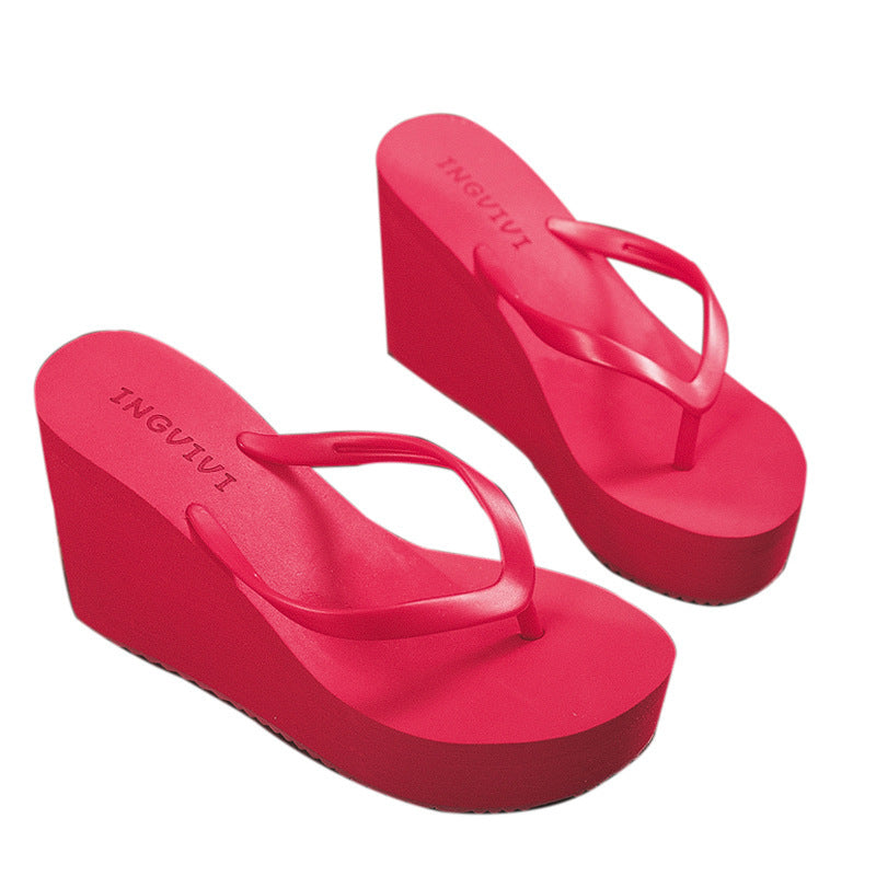 Women's High Heel Slippers Summer Platform