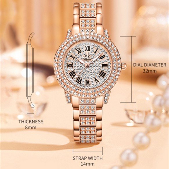 Damenmode Diamant Temperament Uhr