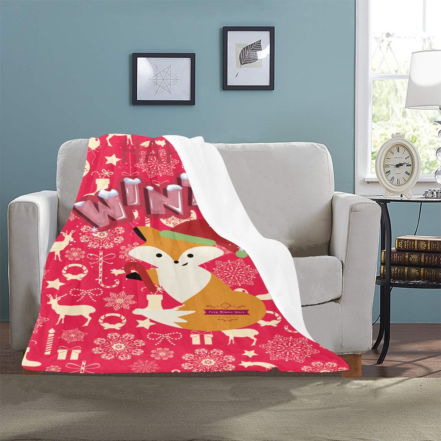 CWS Cozy Blankets "Happy Winter" Blankets Ultra-Soft Micro Fleece Blanket 32*48 By Cozy Winter Store