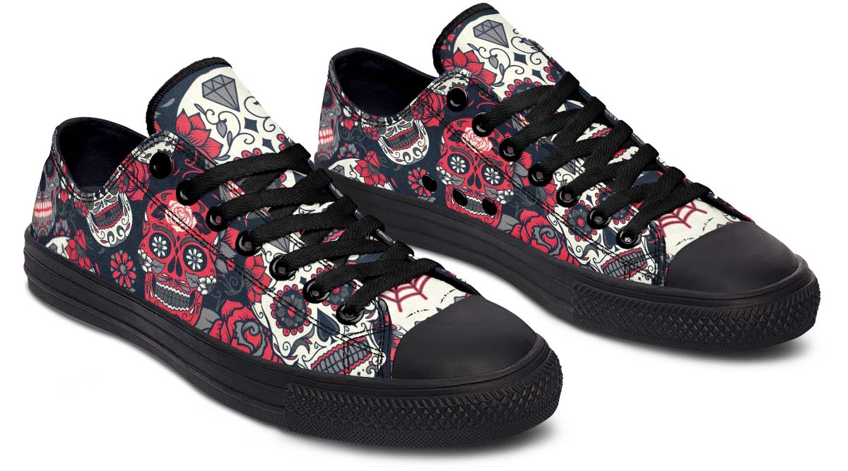 UrbanKicks Psycho Stylish Printed Low-Top Canvas Shoes for Couples