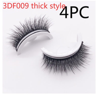 Reusable 3D Mink Lashes Natural False Eyelashes Self Adhesive Fake Glue Free Makeup Eyelash Extension Silk