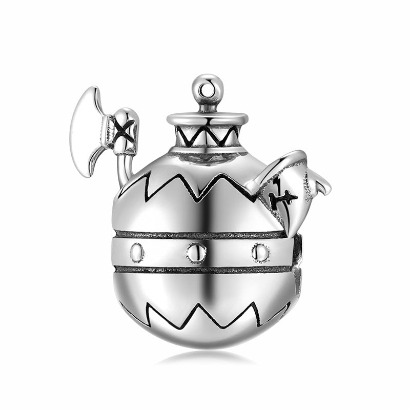 Pirate Elements Series Beaded Pendant S925 Sterling Silver Beads Diy Bracelet Accessories Silver Beads