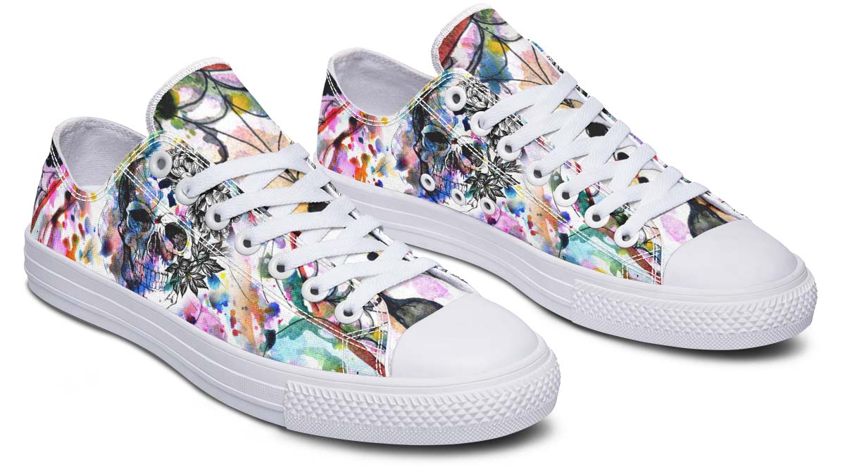 UrbanKicks Skull Fusion Modische bedruckte Paar-High-Top-Canvas-Schuhe