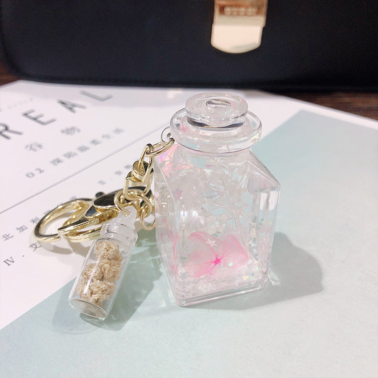 Essence Elysium: Creative Quicksand Keychain Women's Perfume Bottle.