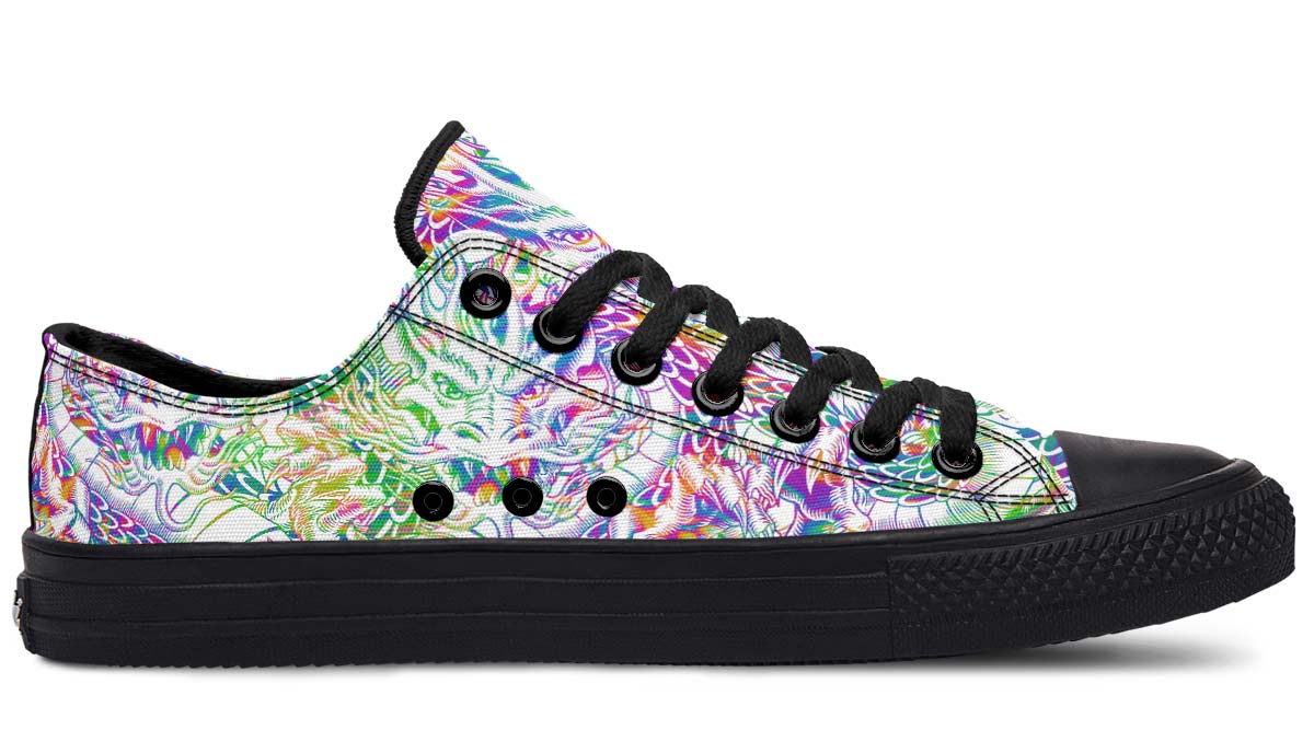 UrbanKicks Color Burst Fashion Print Couple Low-Top Canvas Shoes