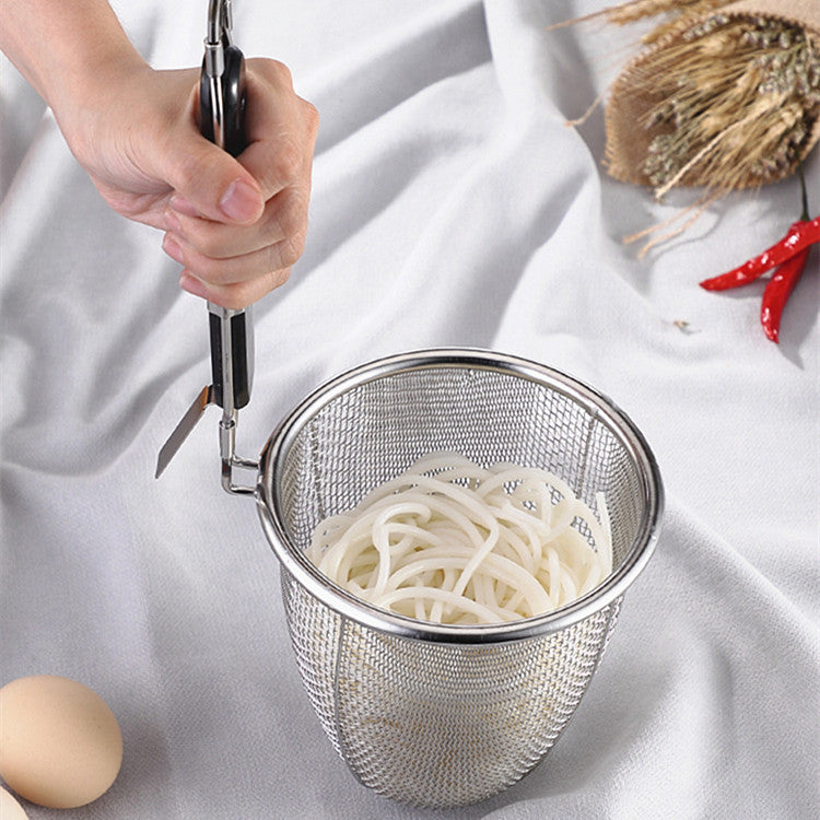 Stainless Steel Colander Noodle Dumplings Mesh Basket For Deep Fryer French Fries