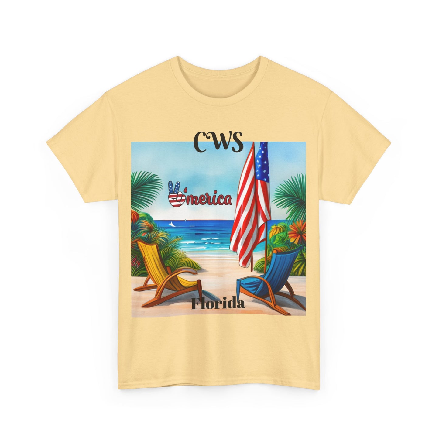 CWS Florida Unisex Heavy Cotton Tee By Cozy Winter Store