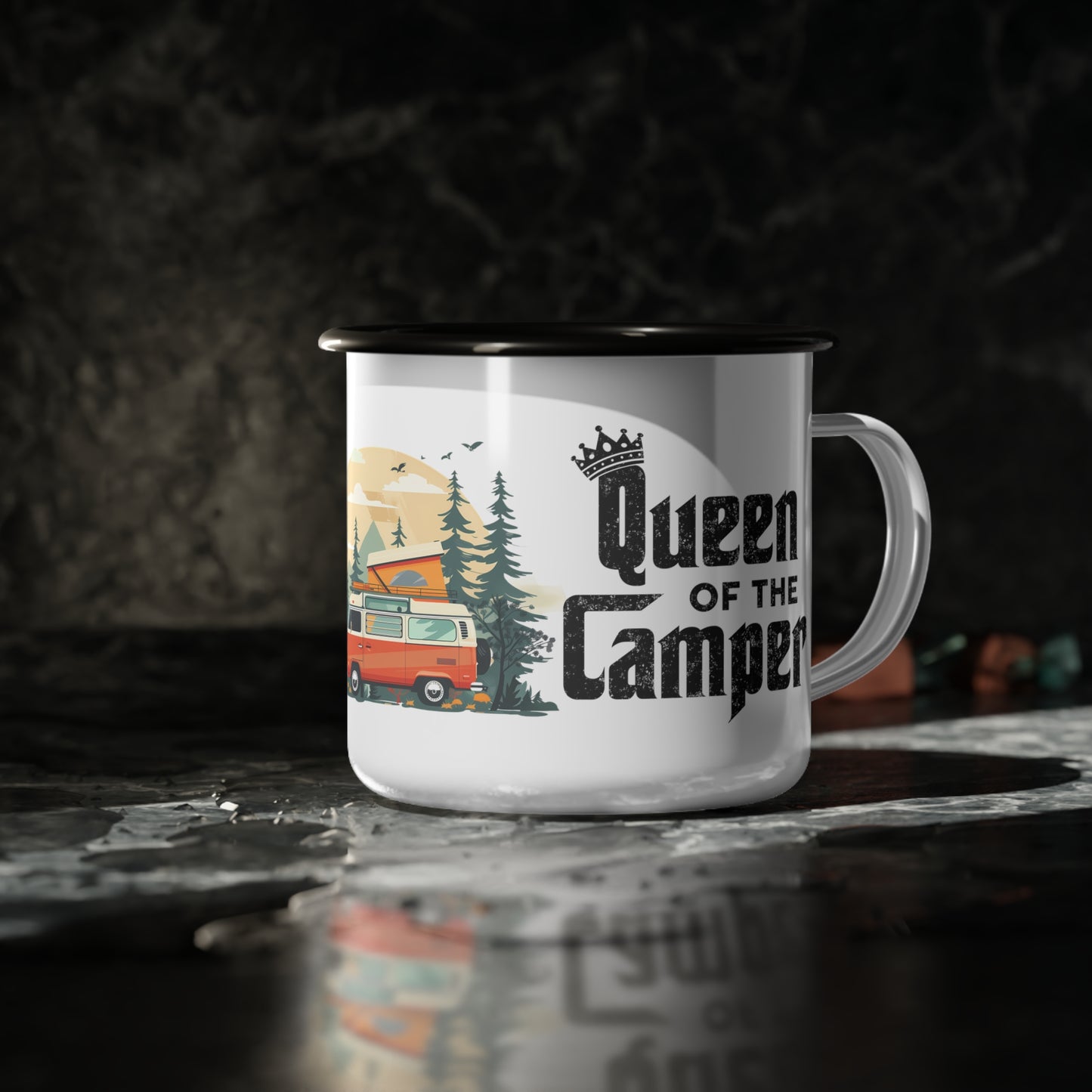 CWS Campa Queen of The Camper Enamel Camp Cup