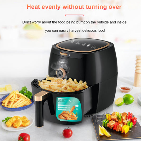 Smart Touch Screen Large Capacity French Fries Machine Air Fryer