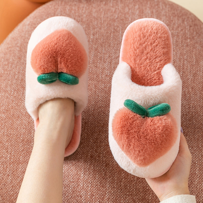 WinterPouch: Women's cotton slippers with a bag for household comfort.