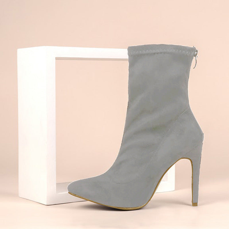 Sexy stiletto suede women's boots