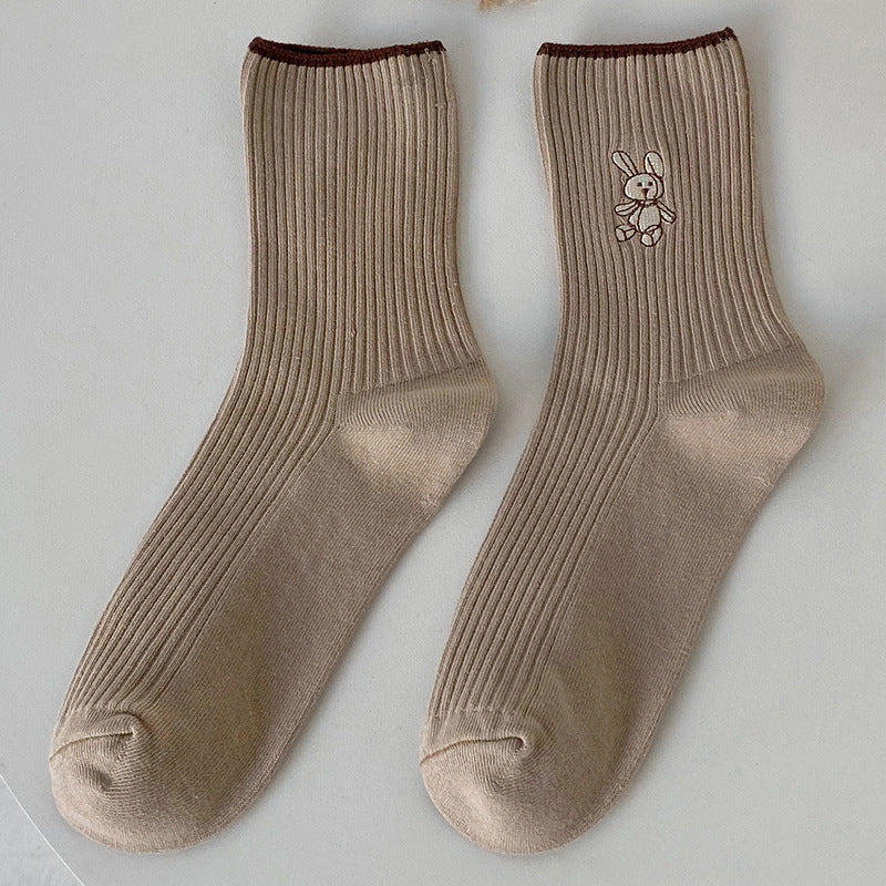 Herbst und Winter Neue japanische Baumwollsocken mittlerer Größe