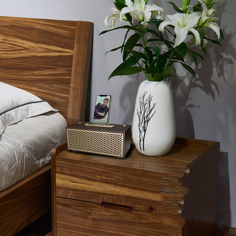 Wireless Home Retro Wood Grain Bluetooth Speaker