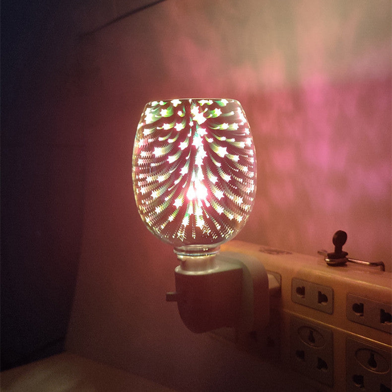 3D-Aromatherapie-Wachsschmelzlampe aus Glas, kleine Nachtlampe